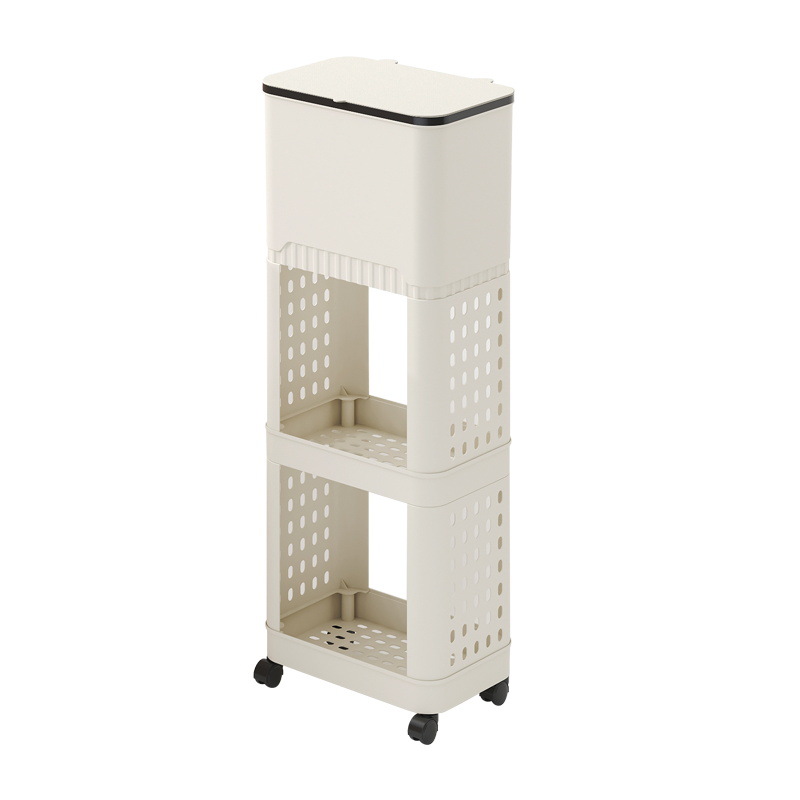 Kitchen Trash Can Rack, Multi-tiered With Lid, Hygienic Bin 8