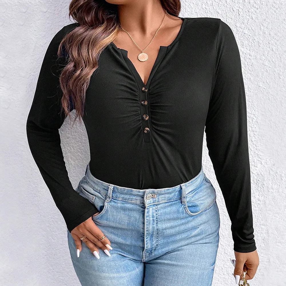 Long Sleeve Knitted Elegant Versatile Top - Black