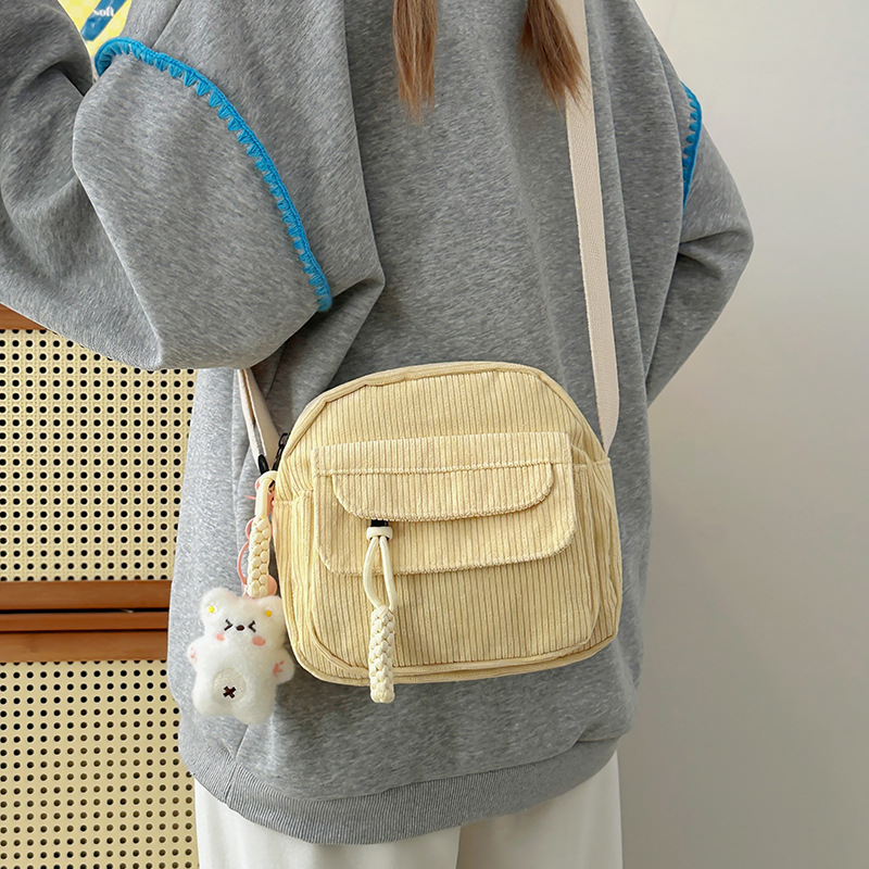 Corduroy Fashion Casual Crossbody Cute Shoulder Bag