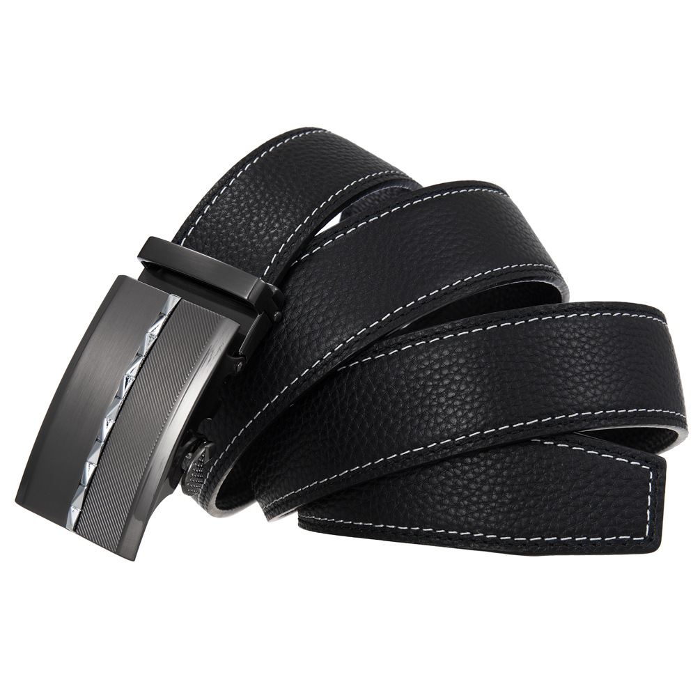 Title 3, New Mens Automatic Buckle Leather Belt