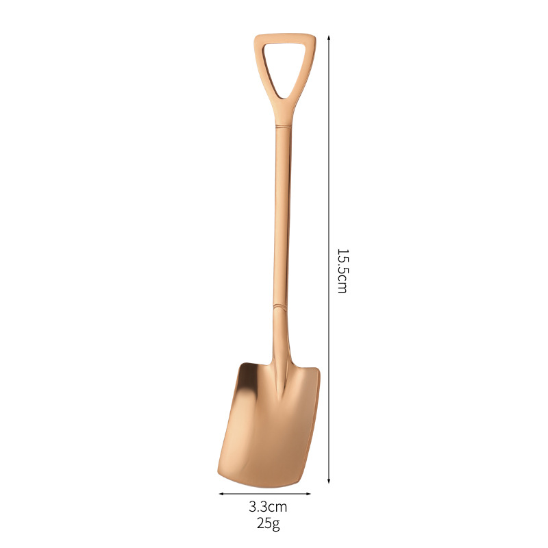 Rose gold square shovel spoon