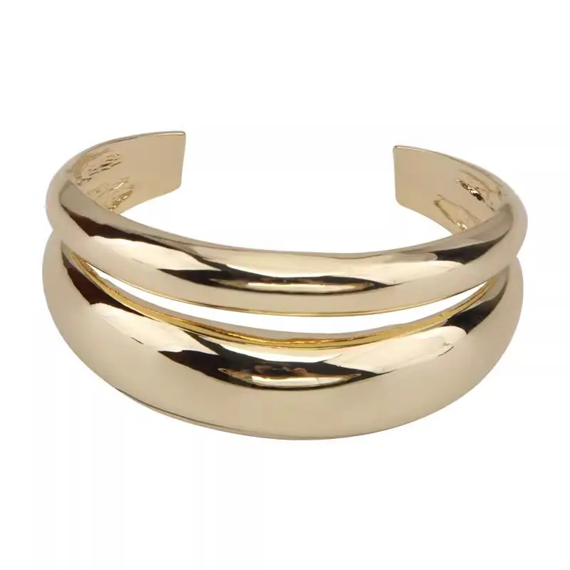 Niche Minimalist Style Irregular Metal Glossy Open Design