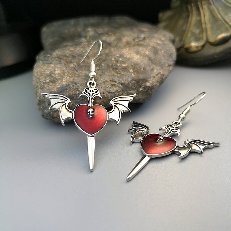 New Halloween Funny Earrings Hat Pumpkin Face Exaggerated Creative Dark Style Ornament