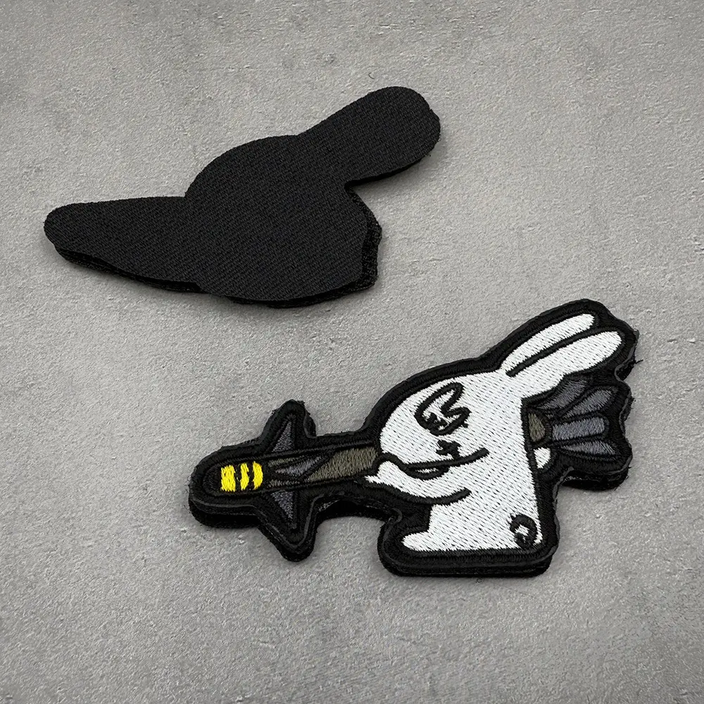 Cute Velcro Cartoon Animal Badges Mini Fabric