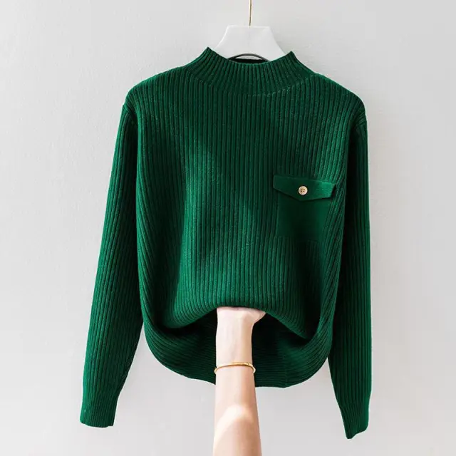 Women's Inner Knit Casual Top Green - Shop at LoveMi