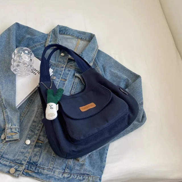 Leisure Commute Large Capacity Summer Fashion Canvas Support All match Shoulder Bag Blue - Shop at LoveMi