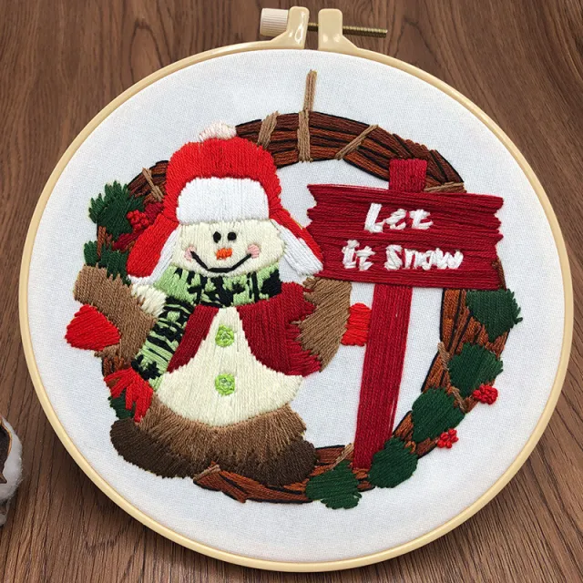 Creative Christmas Embroidery Handmade Material Package Let It Snow - Shop at LoveMi