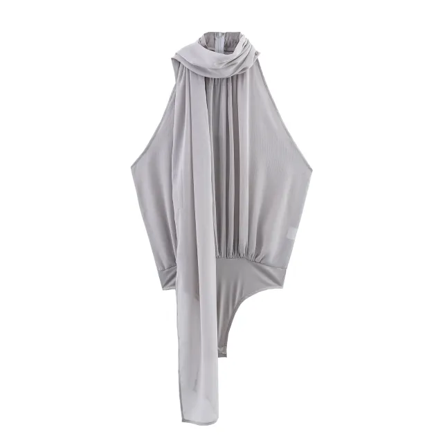 Summer European And American Style Pleated Bowknot Decoration Tulle Jumpsuit - Shop at LoveMi