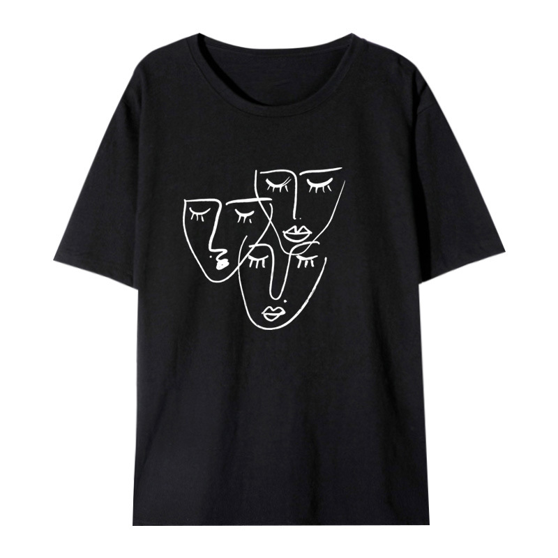 Title 13, T-shirt ample imprimée pour femmes avec masque ...