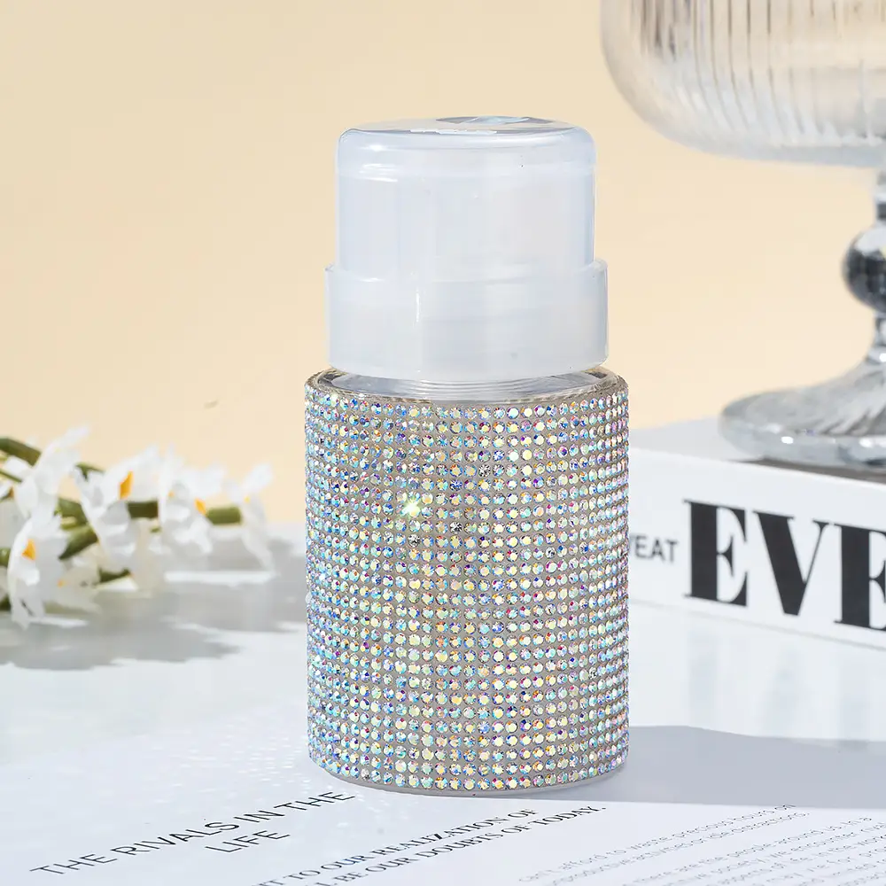 Full Diamond Press Makeup Removal Bottle Empty