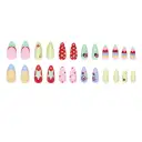24-piece Almond-shaped Dopamine Ladybug French Polka-dot Nail Tipscute Sweet And Sparkling With Diamonds view 4