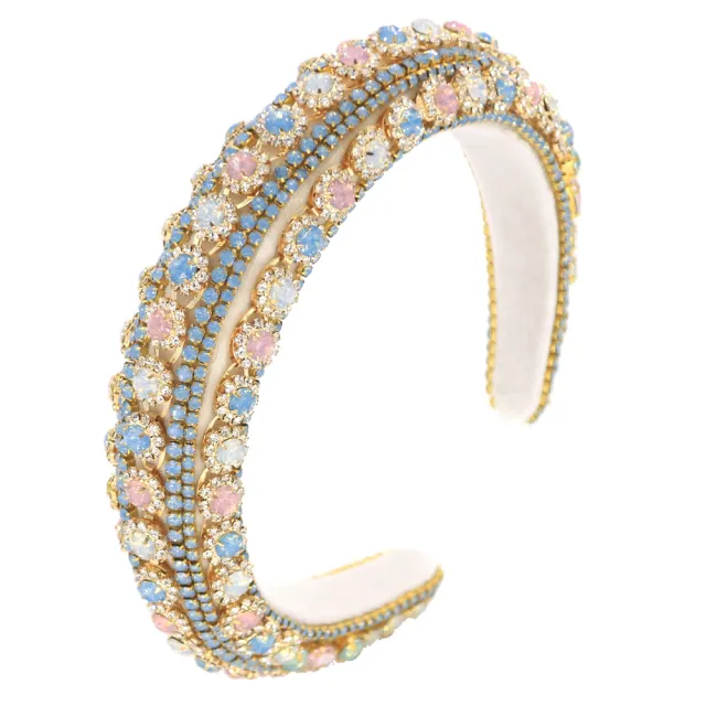 European And American Court Style Luxury Diamond laid Headband Pshv03 - Shop at LoveMi