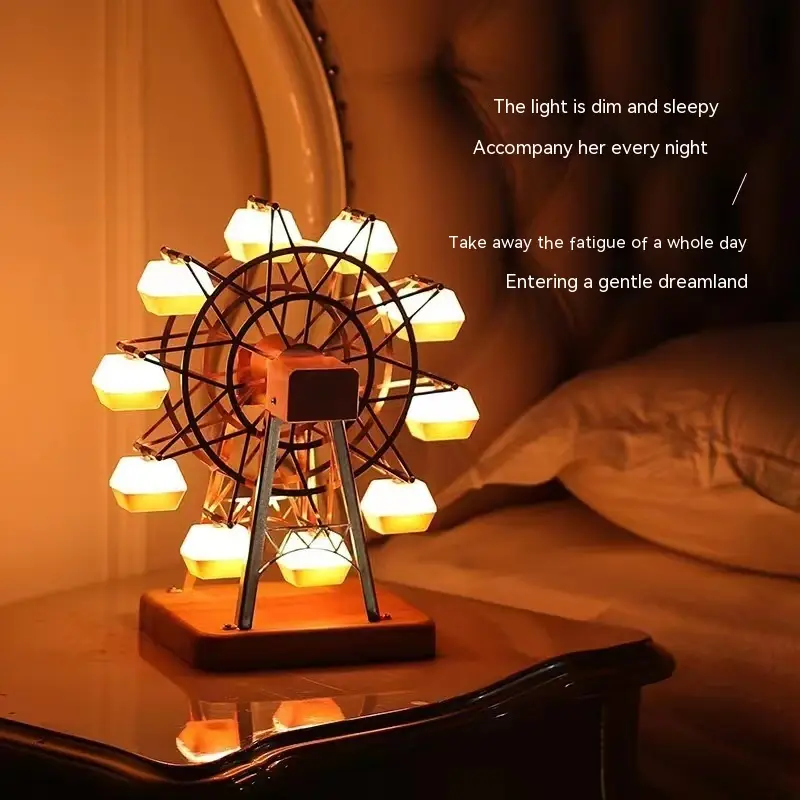 Ferris Wheel Home Decorative Creative Small Night Lamp Rotating Atmosphere Lamp