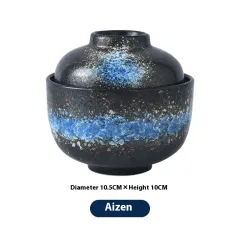 Household Water-proof Ceramic Belt Tureen Tureen - Blue Dyed - View 1