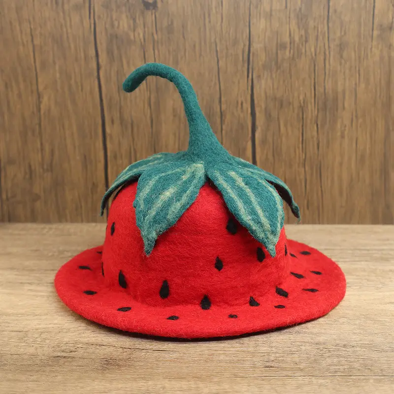 Personalized Street-style Fruit Strawberry Wool Clothing Accessory
