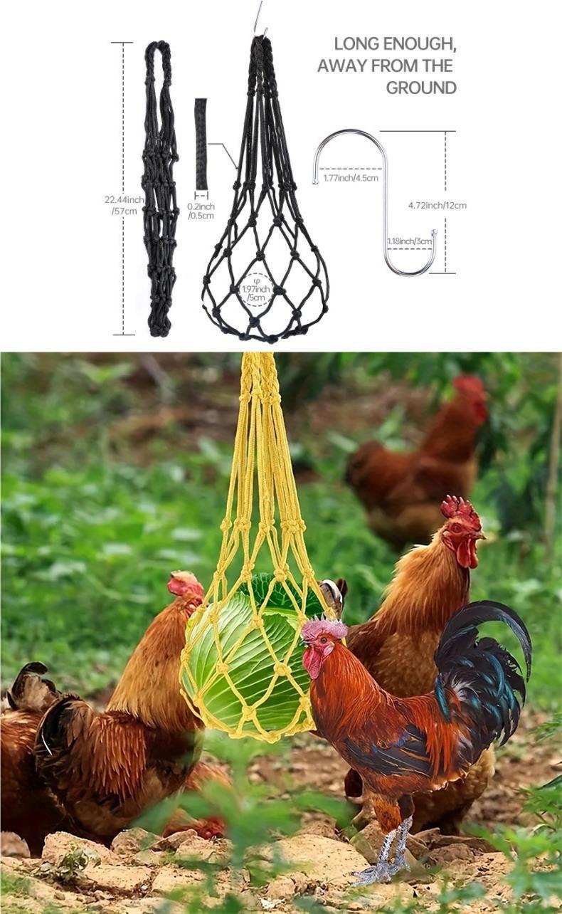 Title 3, Hanging Fruit And Vegetable Parrot Feeding Net Bag