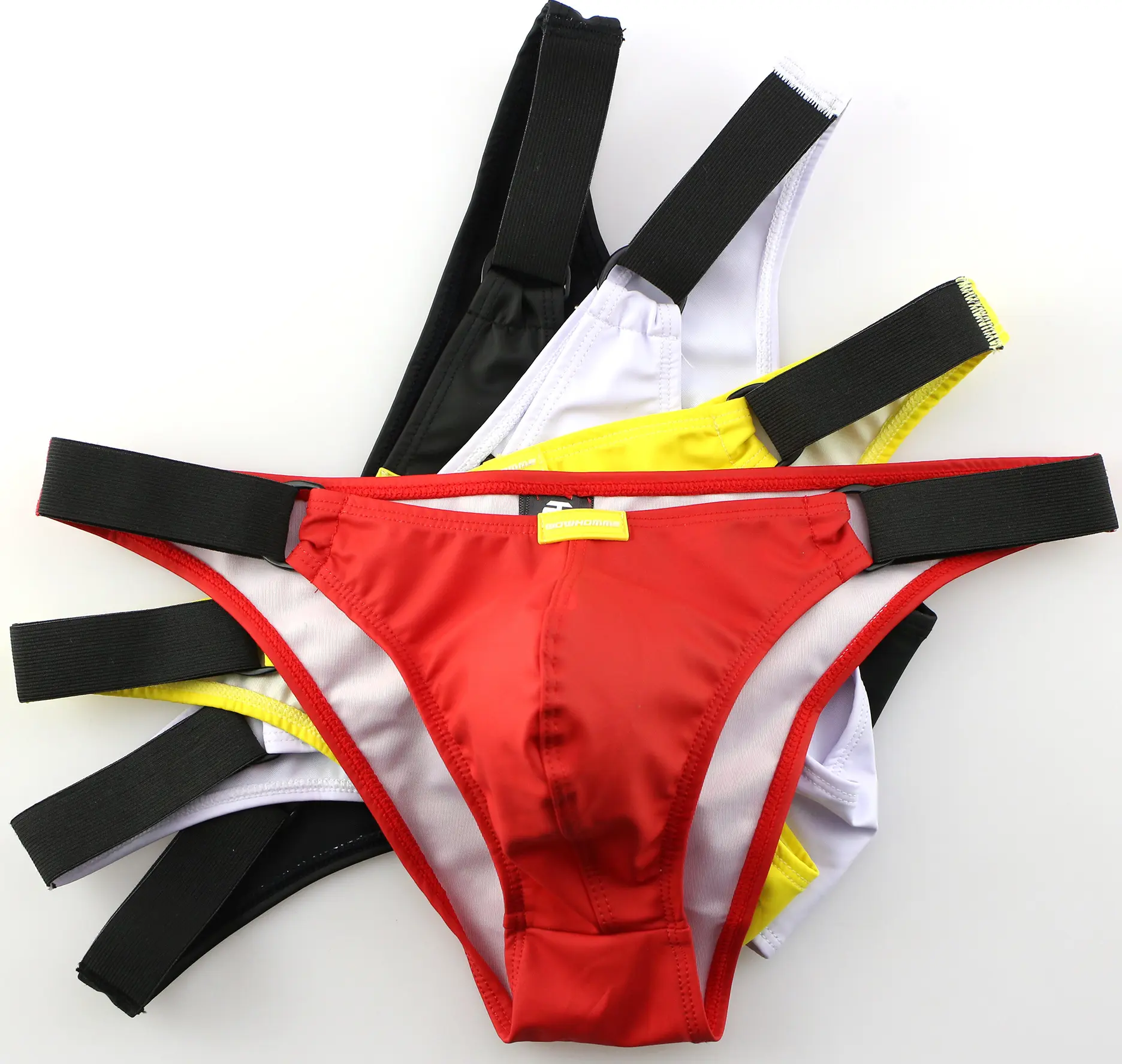 Men's Underwear Leather Triangle Low Waist Double