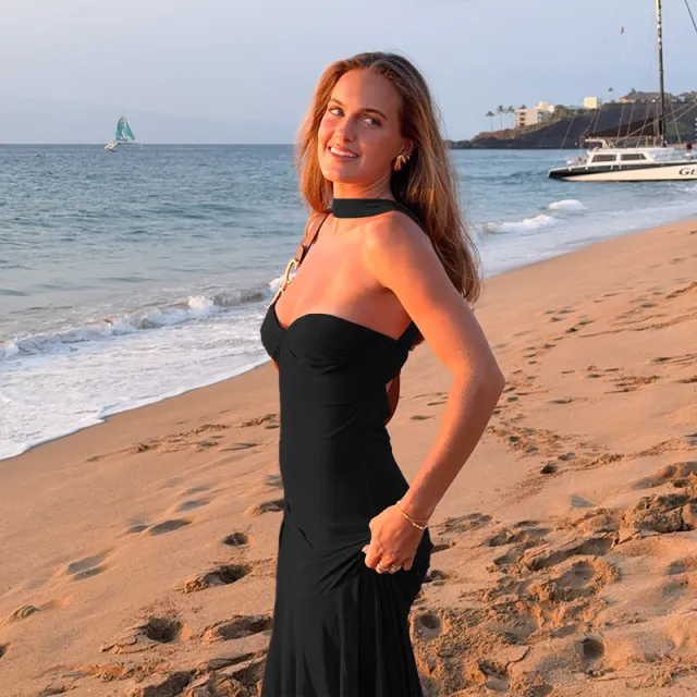 Vacation Beach Tube Top Women's Dress Black - Shop at LoveMi