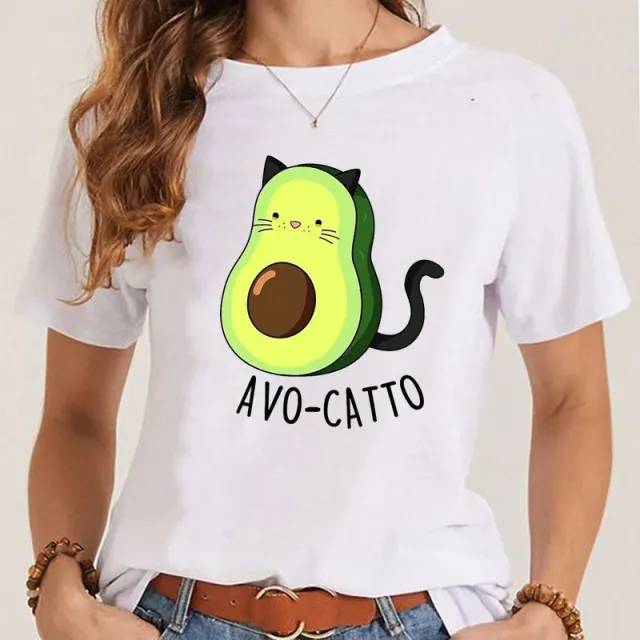 Women's Fashionable Simple Printed Short sleeved T shirt Mgq28269 - Shop at LoveMi