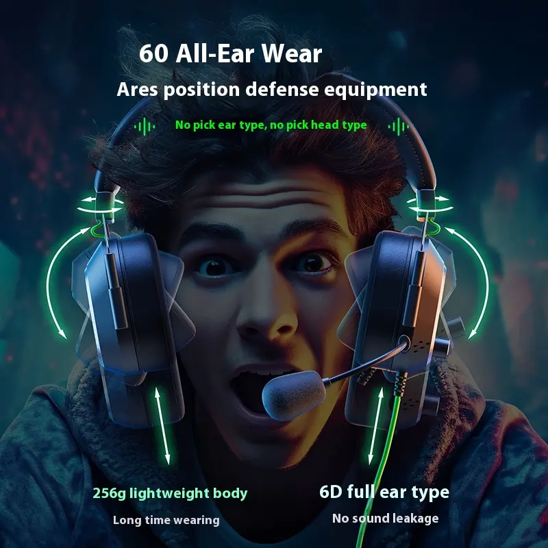G810 Auditory Discrimination Wired Headset Wire Control