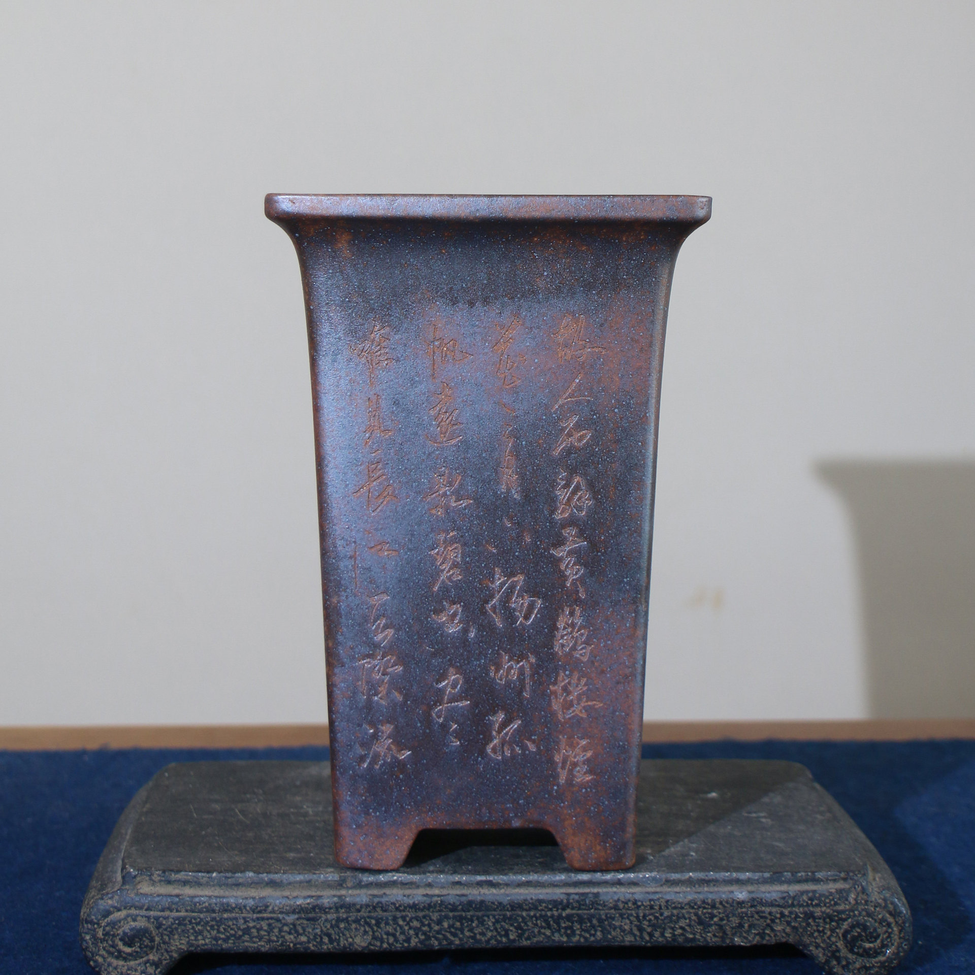 Zisha Orchid Fine Handcrafted Bonsai Pot Ceramic Square Wood-fired Orchid Basin 2