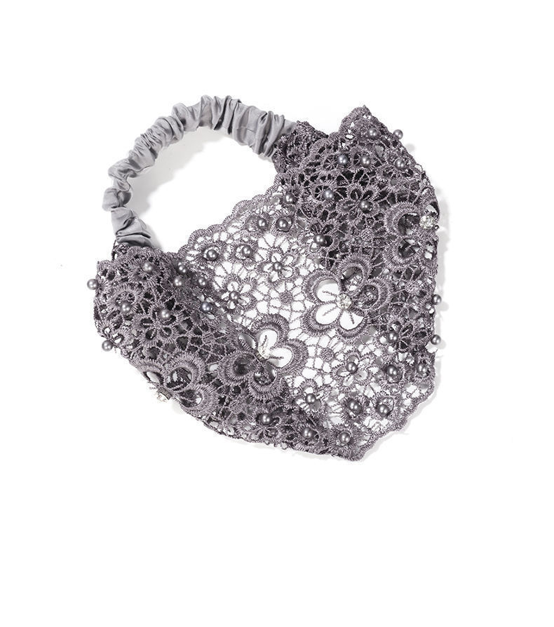 Boho Chic Lace Bandana Headband with Rhinestones