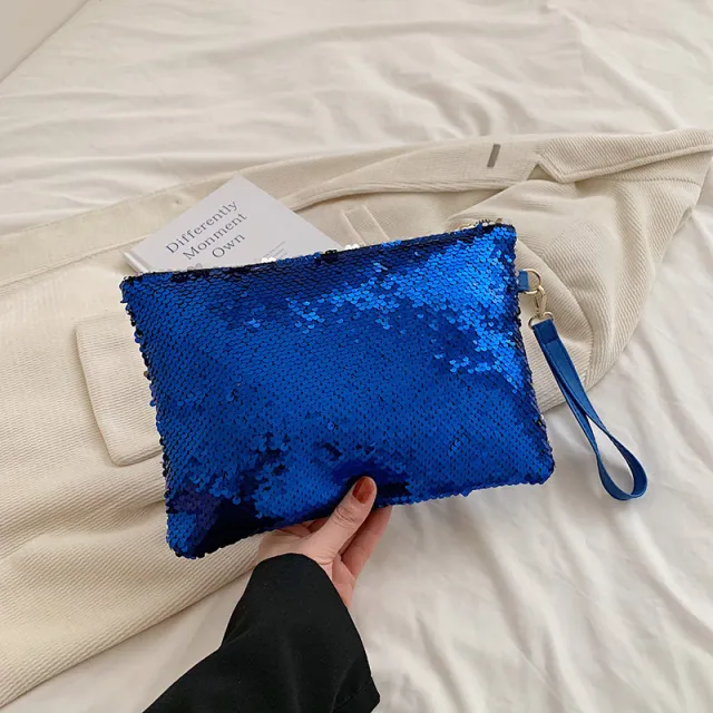 Popular Women's Bags Sequin Bag Elegant Portable Blue - Shop at LoveMi