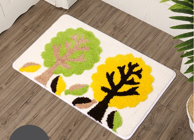 Japanese-style Absorbent Fiber Bathroom Mats Toilet Mat Three-piece Thickened Toilet Seat Cover Cushion