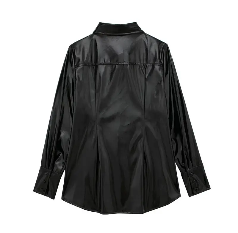 European And American Single-row Long-sleeved Top For Women