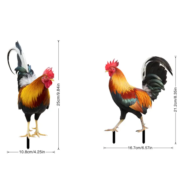 Three dimensional Simulation Rooster Courtyard Floor Outlet Garden Outdoor Decoration Yklu073A And B - Shop at LoveMi