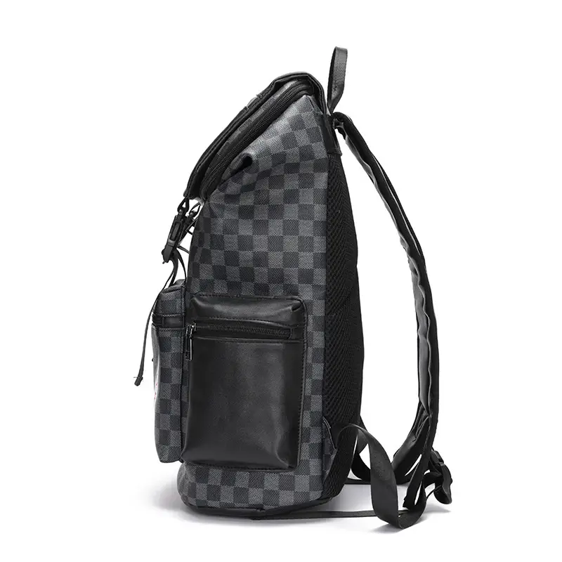 Korean Casual Checkered Printed Large Capacity Backpack