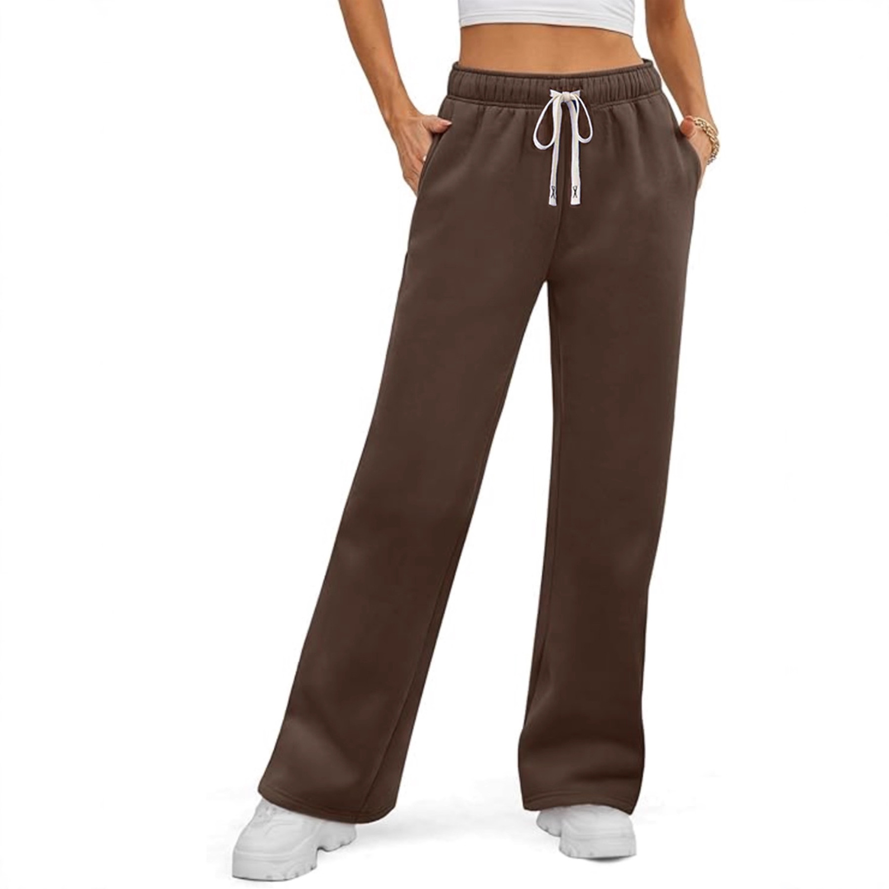 Trendy Casual Loose Solid Straight Pants - Image 6