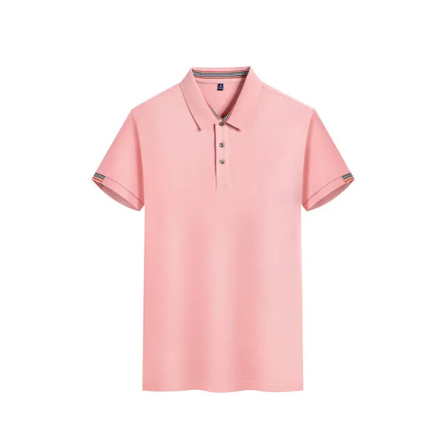 Polo Shirt Summer Long staple Cotton Overalls Pink - Shop at LoveMi