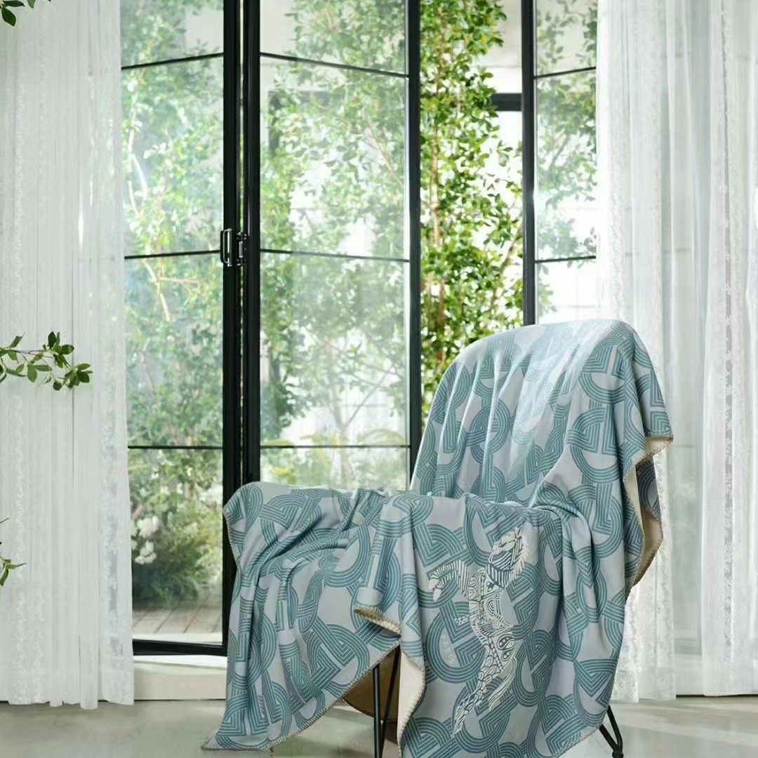 Cotton-Cashmere Blanket Shawl, picture 7 of 8