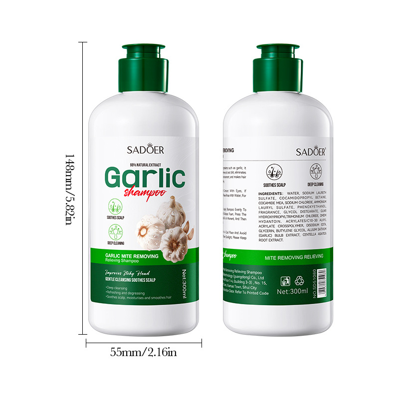 Garlic Mite-Removal Soothing Shampoo For Deep Cleansing
