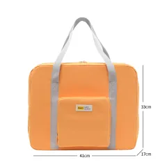 Folding Travel Size Clothes Packing Luggage Storage Bag - Yellow - View 1
