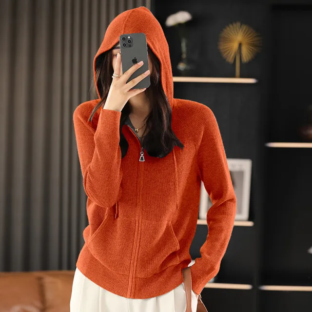 Autumn New Women's Sweater Hoodie La Lian Orange - Shop at LoveMi