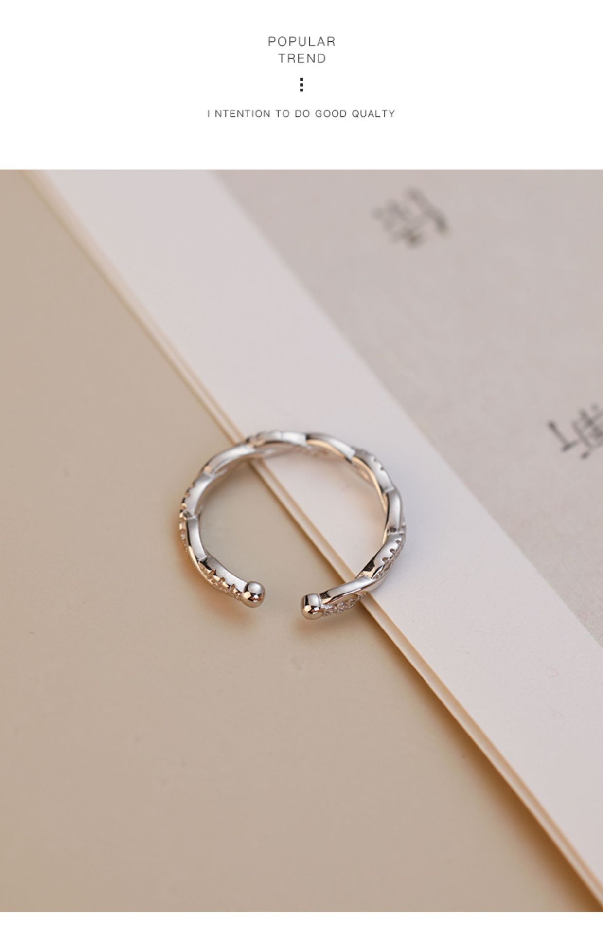 Twist Ring Fashion 925 Silver High-grade Light Luxury