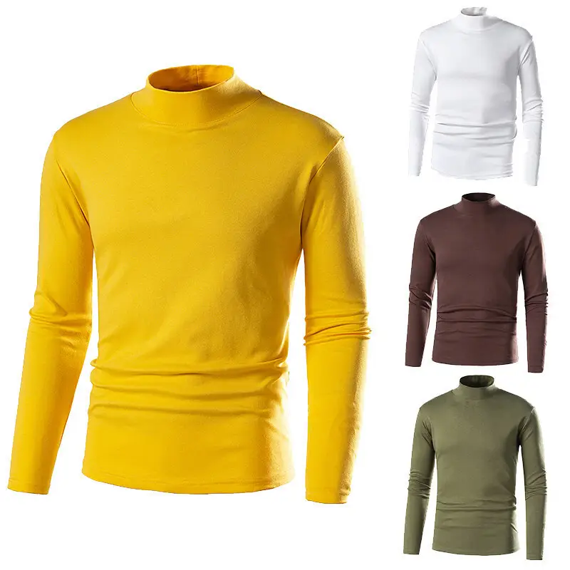 Mens Stylish Turtleneck Versatile And Slim-fit