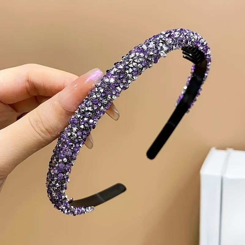 Purple Rhinestone Headband