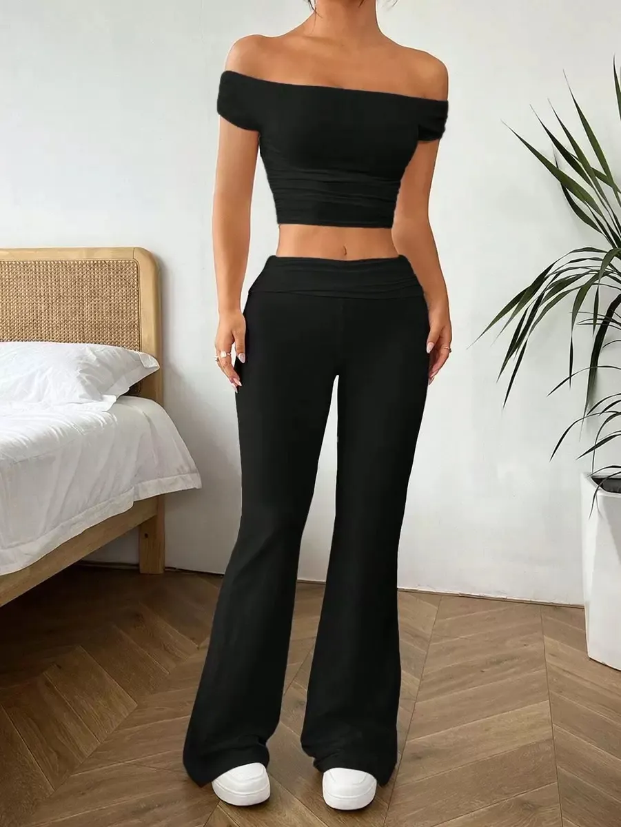 Ladies' Sexy And Fashionable Pants Suit - Black