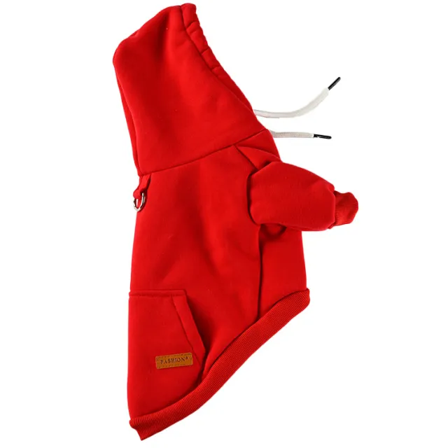 Pet Dog Fashion Simple Hooded Sweater Red - Shop at LoveMi