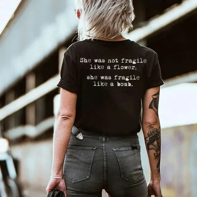 Cotton Personalized Printed Short Sleeve Crew Neck T shirt Top Black - Shop at LoveMi
