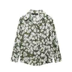 Temperament Leisure Flower Print Loose Casual Shirt - Picture Color-L - View 1