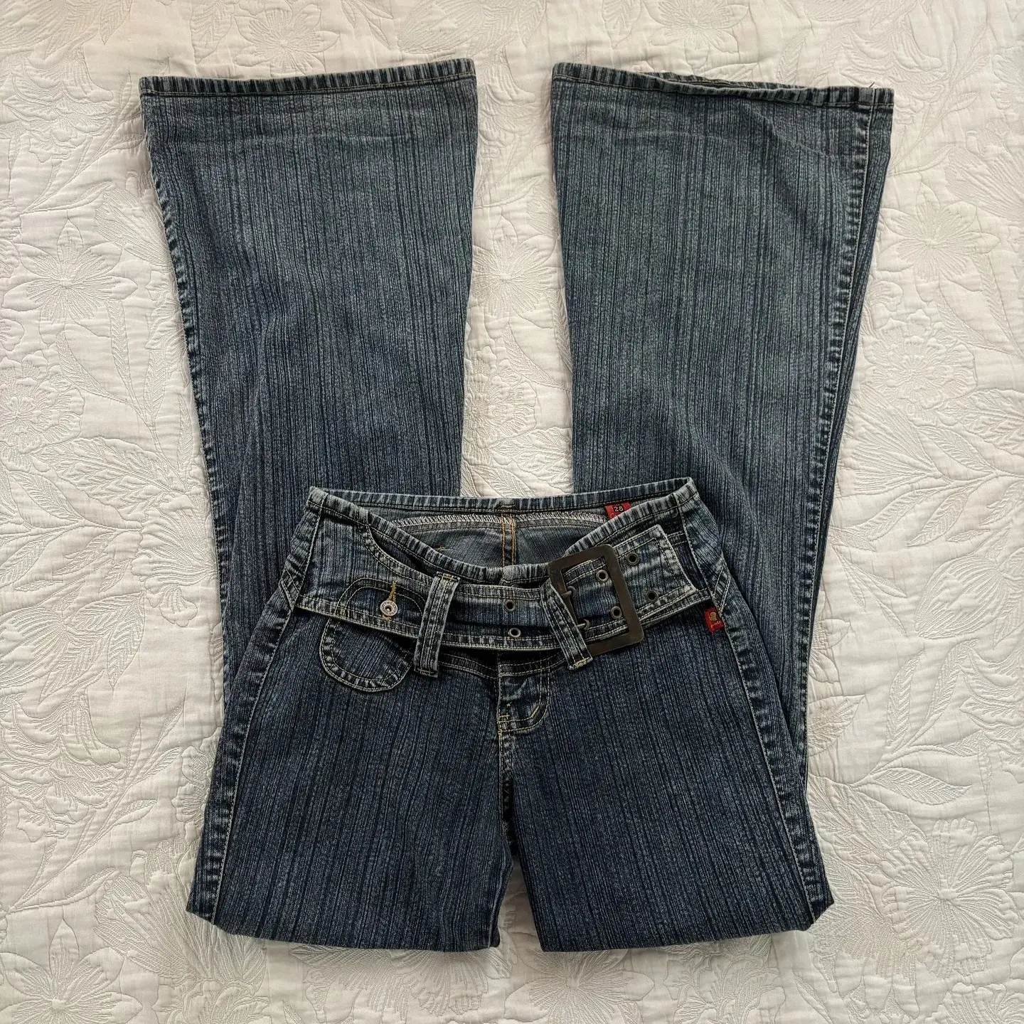 Womens Retro Low-rise Bootcut Jeans