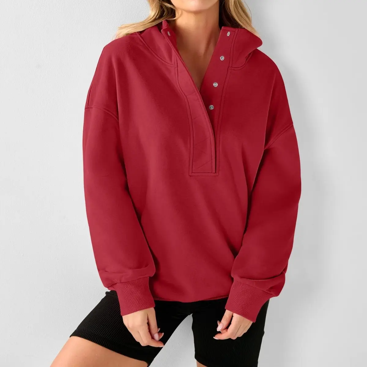 Womens Loose-fit Hoodie With Long Sleeves