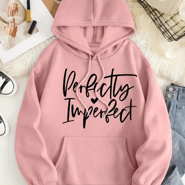 Women's Printed European And American Velvet Hooded Sweater Pink - Shop at LoveMi