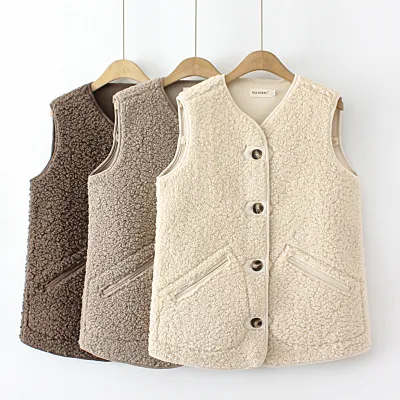 Lambswool Vest Plus Size Women's Clothing Composite Suede Nap