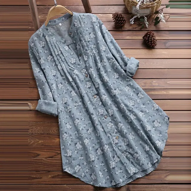 Stand Collar Loose Casual Women's Shirt Green - Shop at LoveMi