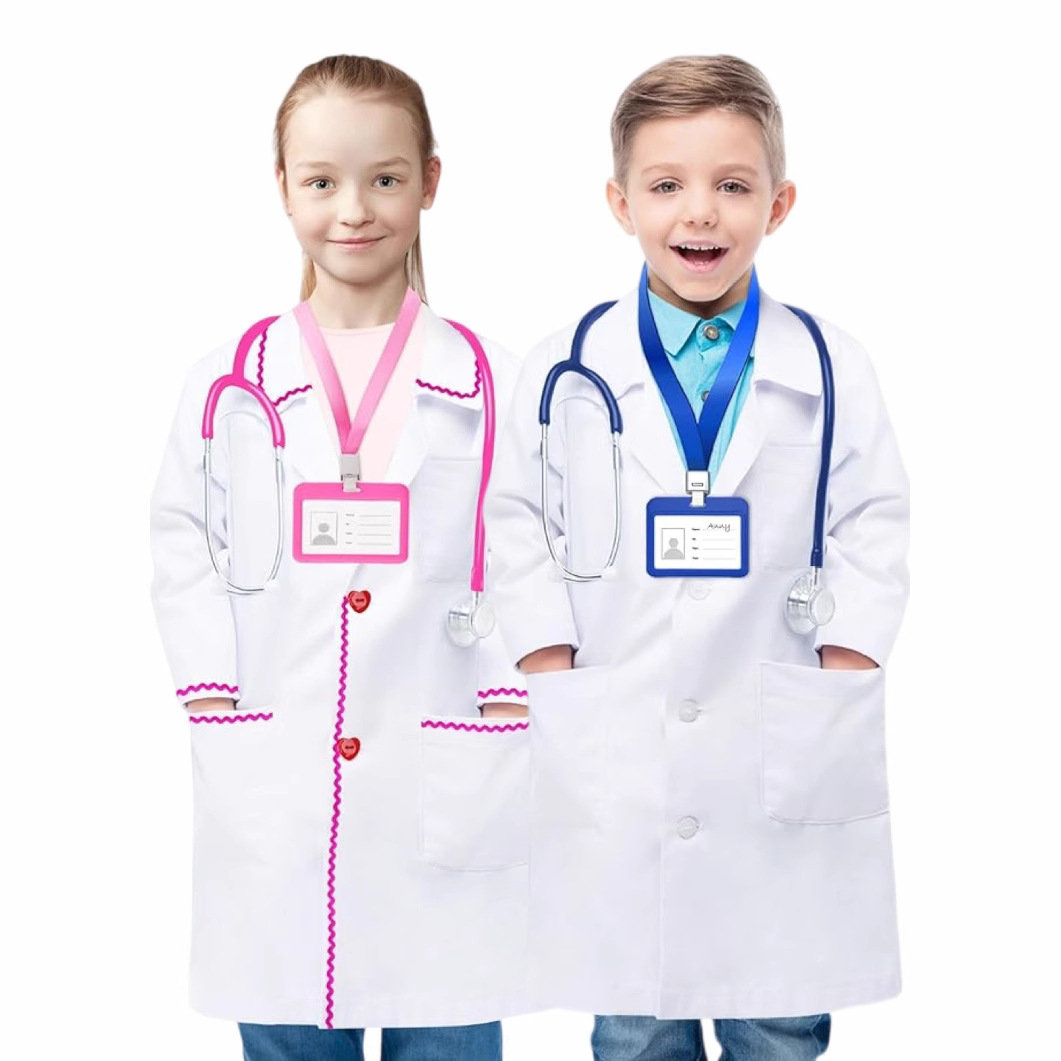 Childrens Doctor Costume White Lab Coat Role-playing Set